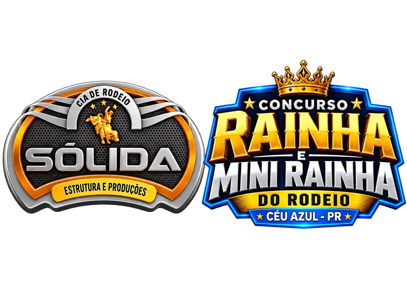Logo Rainha Adulta e Rainha Mirim do Rodeio de Céu azul